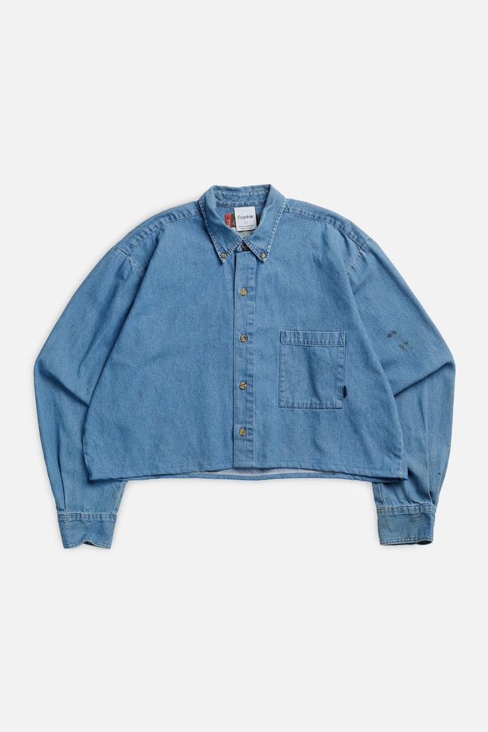 frankie Rework Chambray Waist Crop - L