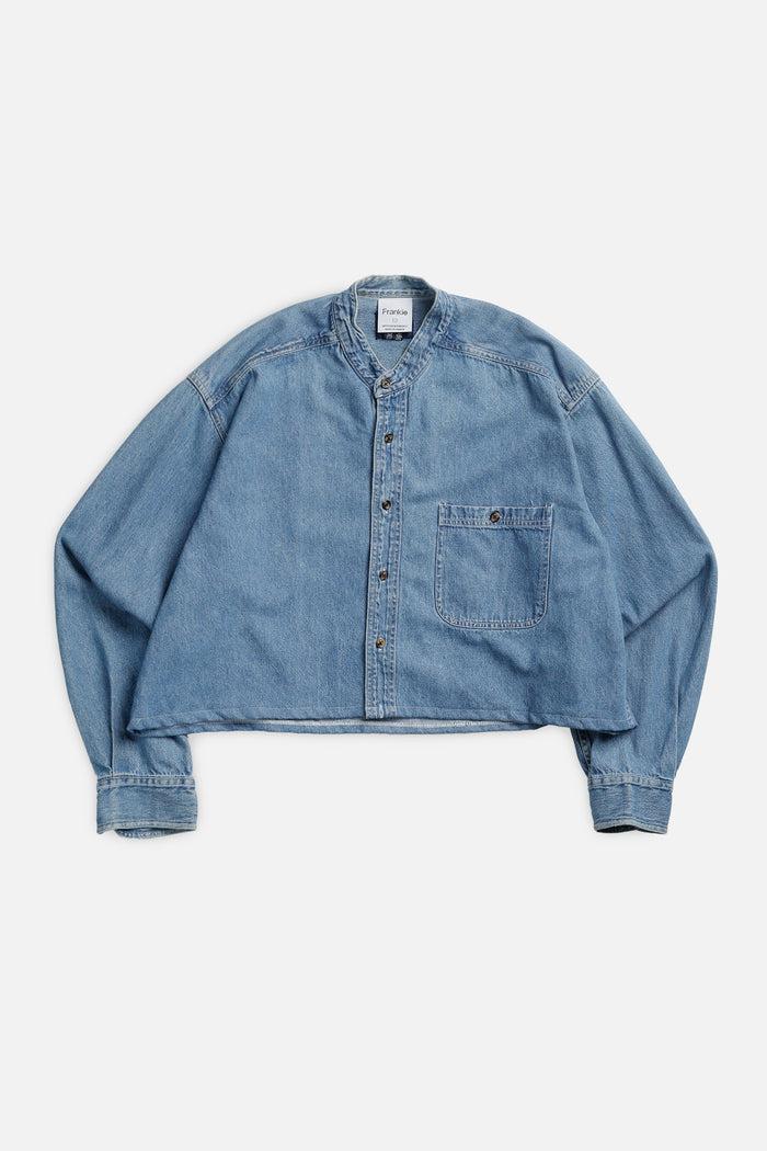 frankie Rework Chambray Waist Crop - L