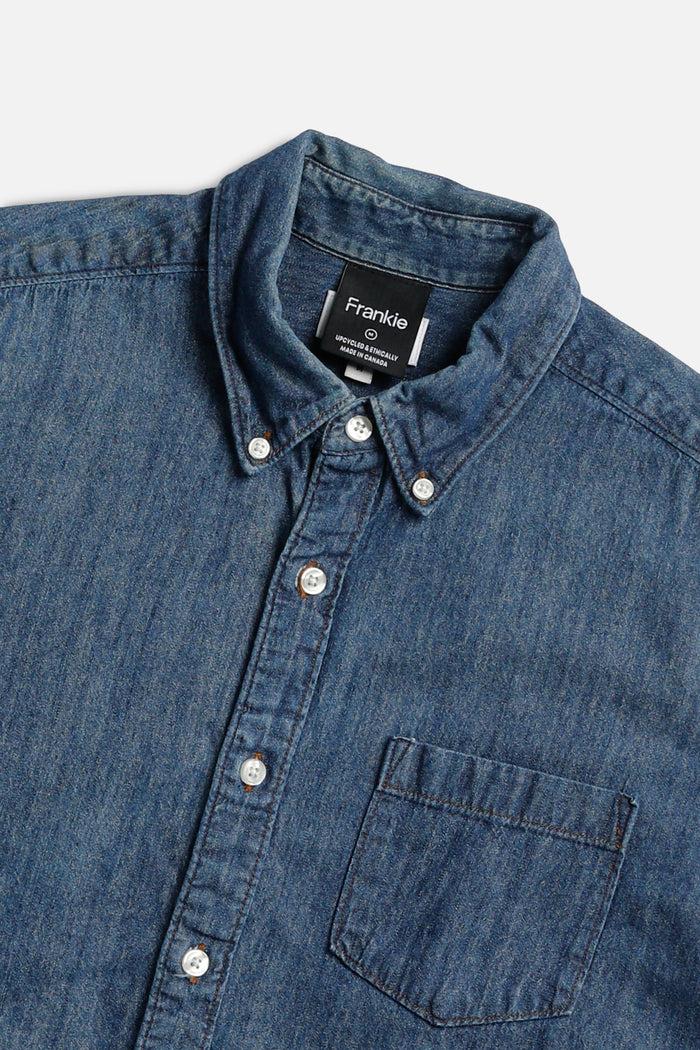 Frankie Rework Chambray Waist Crop - M