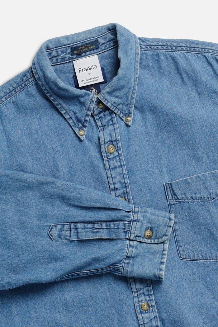 Frankie Rework Chambray Waist Crop - XL