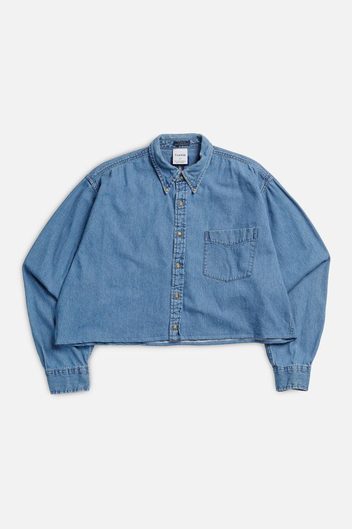 frankie Rework Chambray Waist Crop - XL