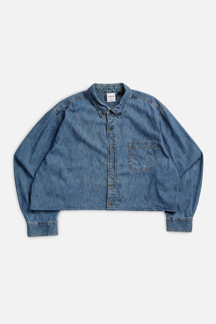 frankie Rework Chambray Waist Crop - XL