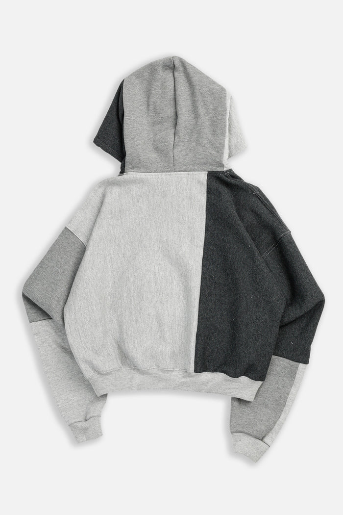Frankie Rework Champion Crop Zip Hoodie - M