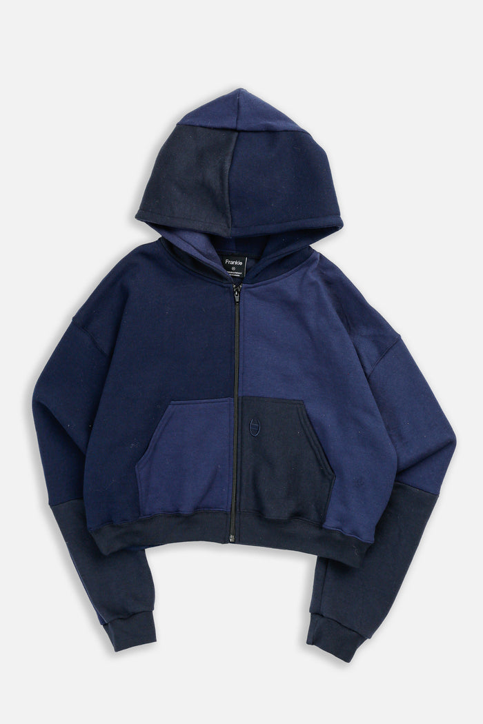frankie Rework Champion Crop Zip Hoodie - M
