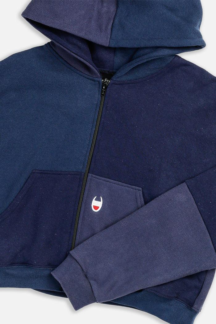 Frankie Rework Champion Crop Zip Hoodie - M