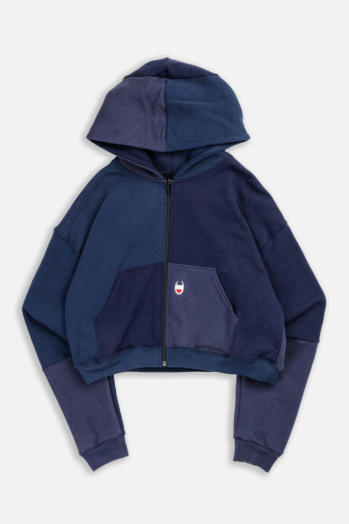 frankie Rework Champion Crop Zip Hoodie - M