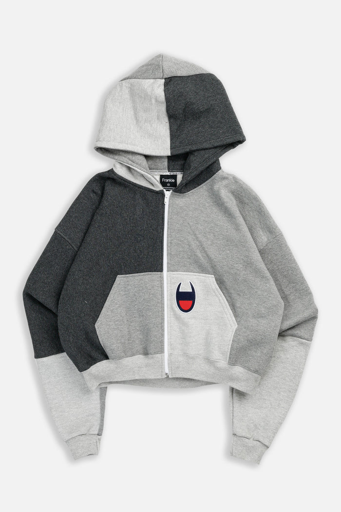 frankie Rework Champion Crop Zip Hoodie - M