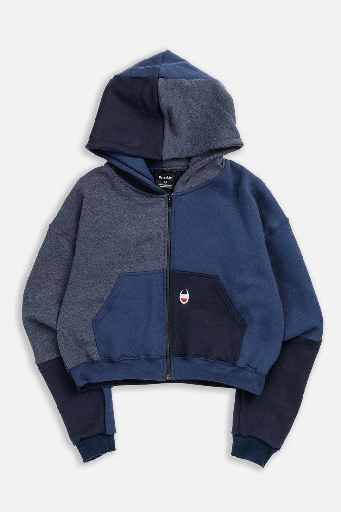 frankie Rework Champion Crop Zip Hoodie - S
