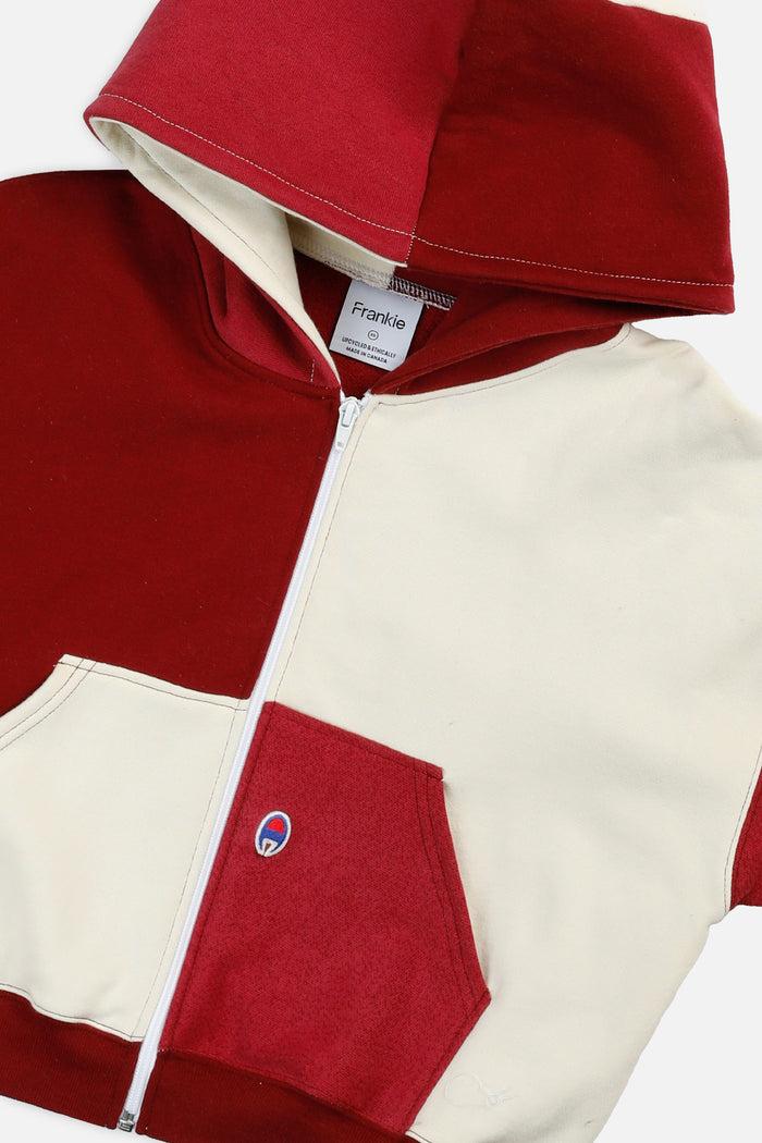 Frankie Rework Champion Crop Zip Hoodie - XS