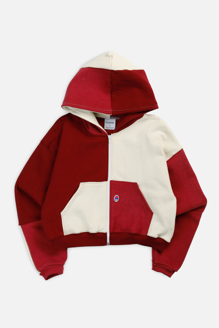 frankie Rework Champion Crop Zip Hoodie - XS