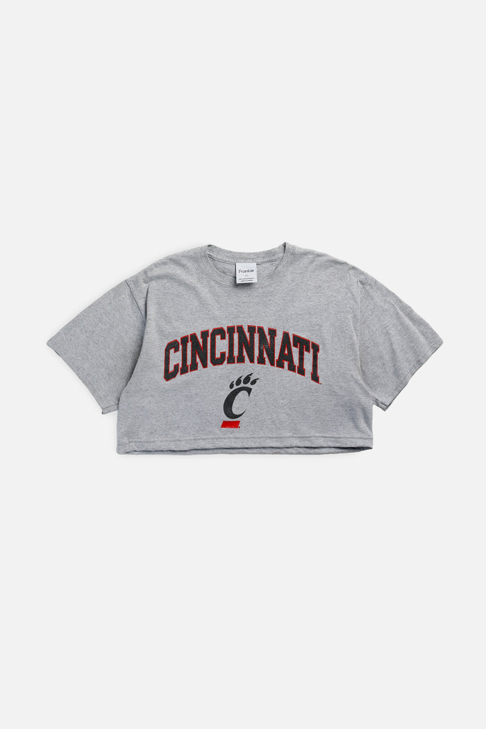 frankie Rework Cincinnati Bearcats NCAA Crop Tee - S
