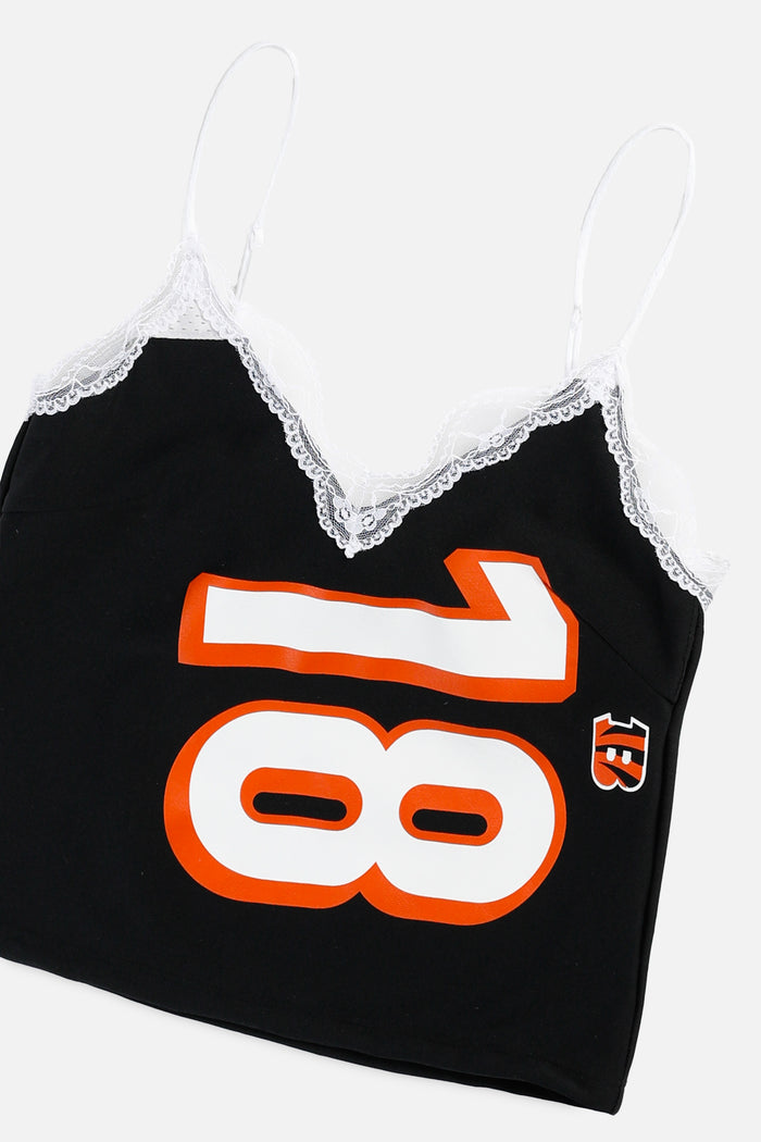 Frankie Rework Cincinnati Bengals Lace Tank - XS