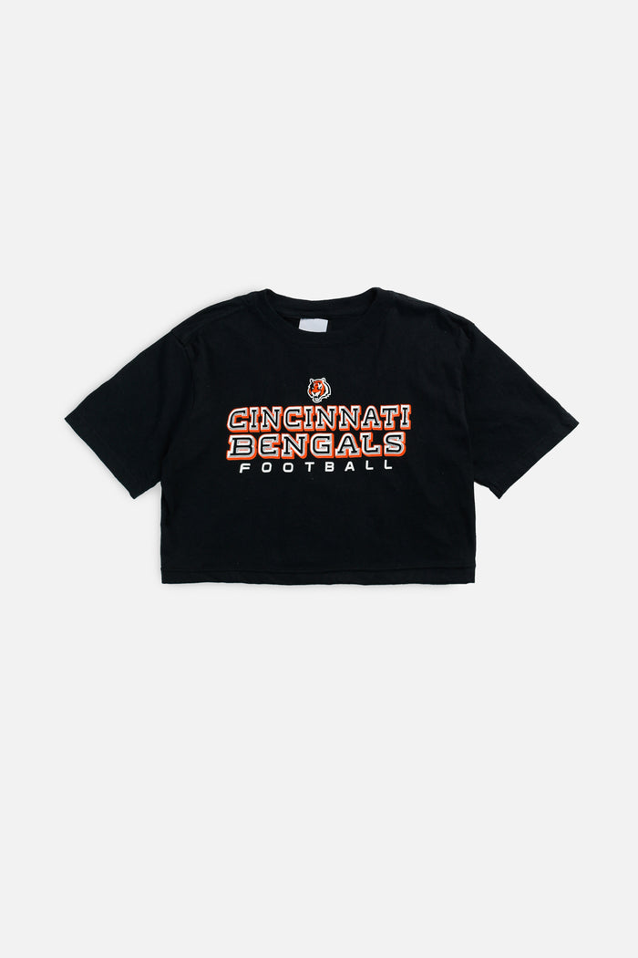frankie Rework Cincinnati Bengals NFL Crop Tee - XS