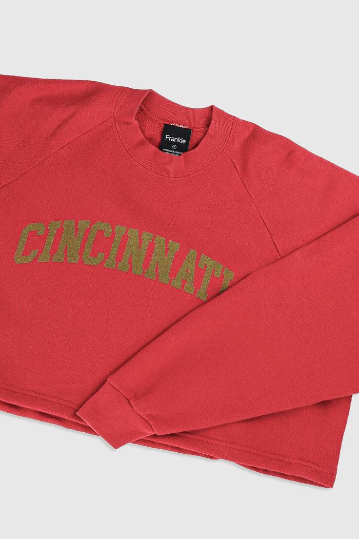 Frankie Rework Cincinnati Crop Sweatshirt - XL