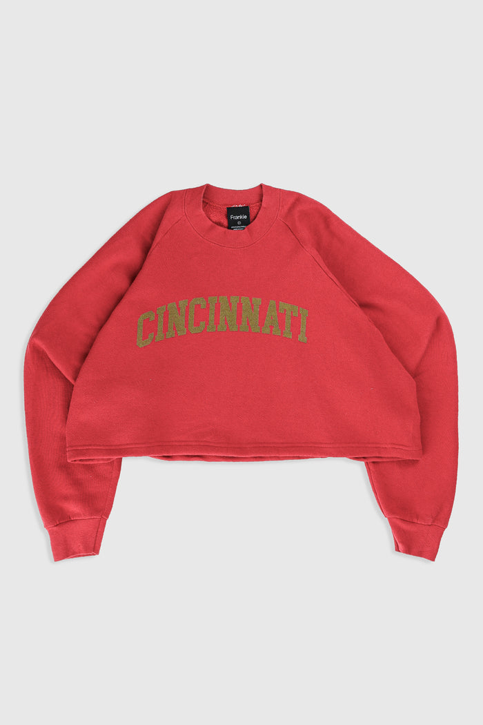 frankie Rework Cincinnati Crop Sweatshirt - XL