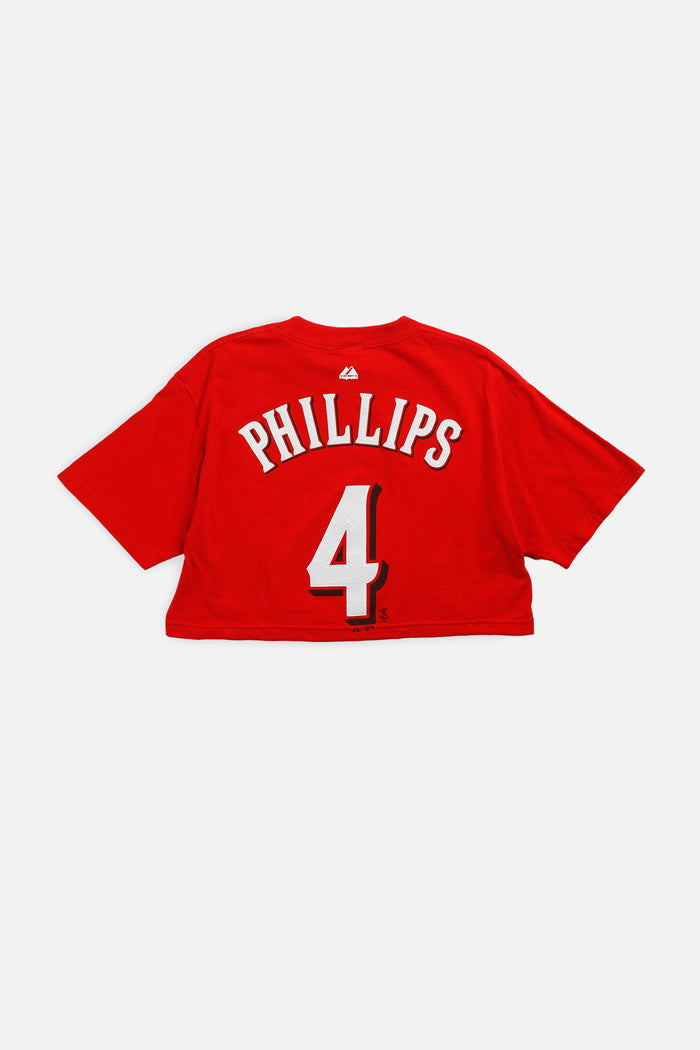 Frankie Rework Cincinnati Reds MLB Crop Tee - M