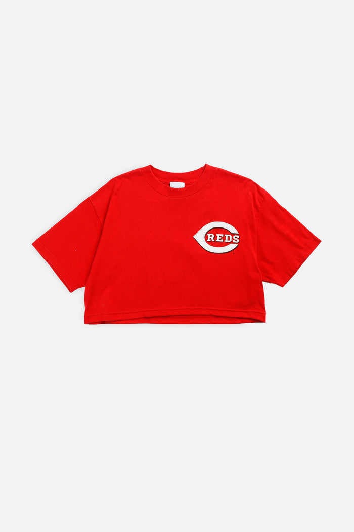 frankie Rework Cincinnati Reds MLB Crop Tee - M