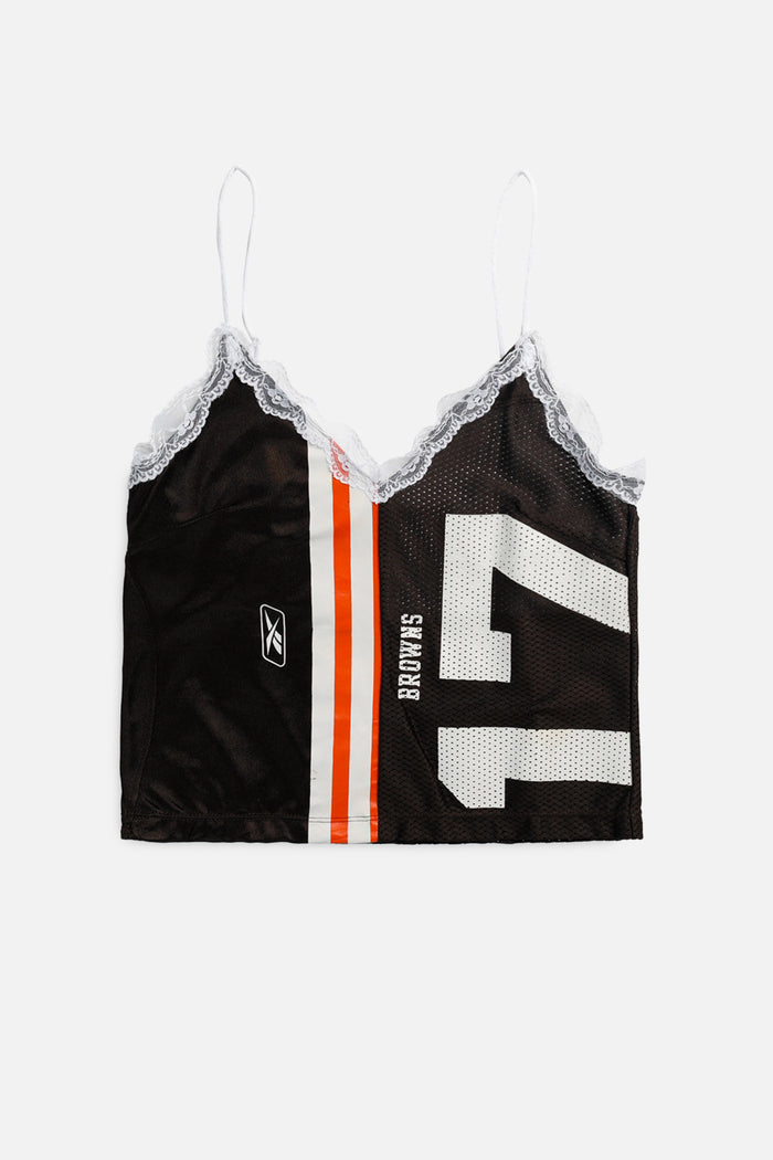 frankie Rework Cleveland Browns Lace Tank - XS
