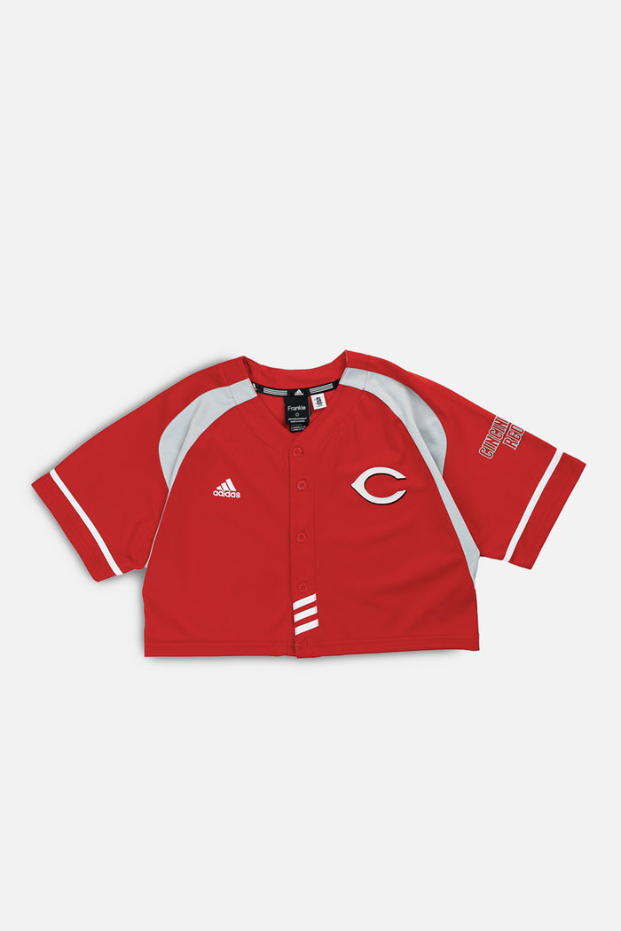 frankie Rework Crop Cincinati Reds MLB Jersey - L