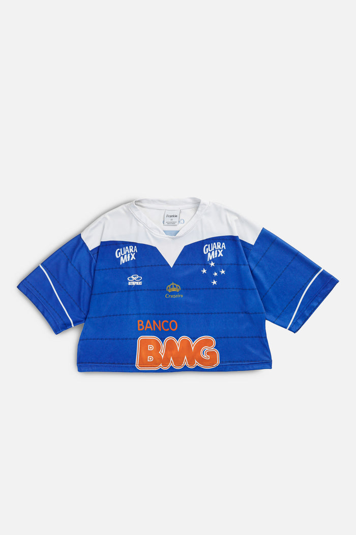 frankie Rework Crop Cruzeiro Soccer Jersey - M