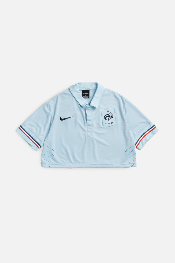 frankie Rework Crop France Soccer Jersey - M