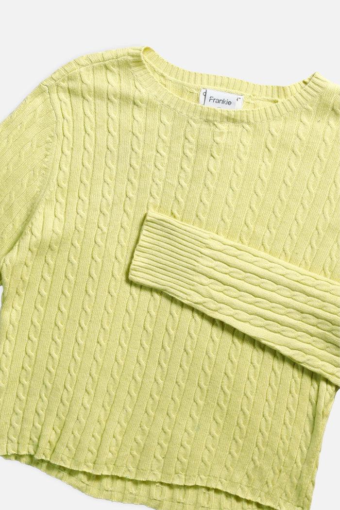 Frankie Rework Crop Knit Sweater - L
