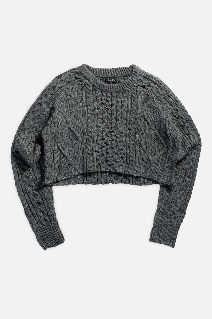 frankie Rework Crop Knit Sweater - L