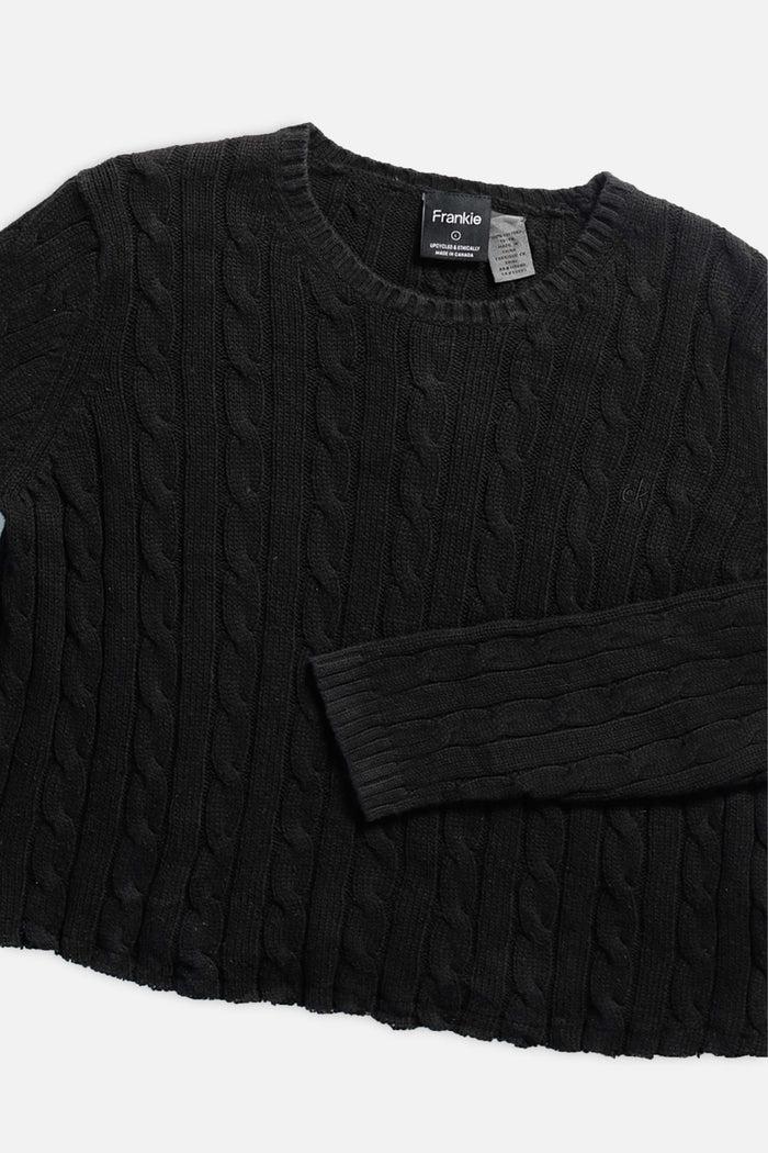 Frankie Rework Crop Knit Sweater - L