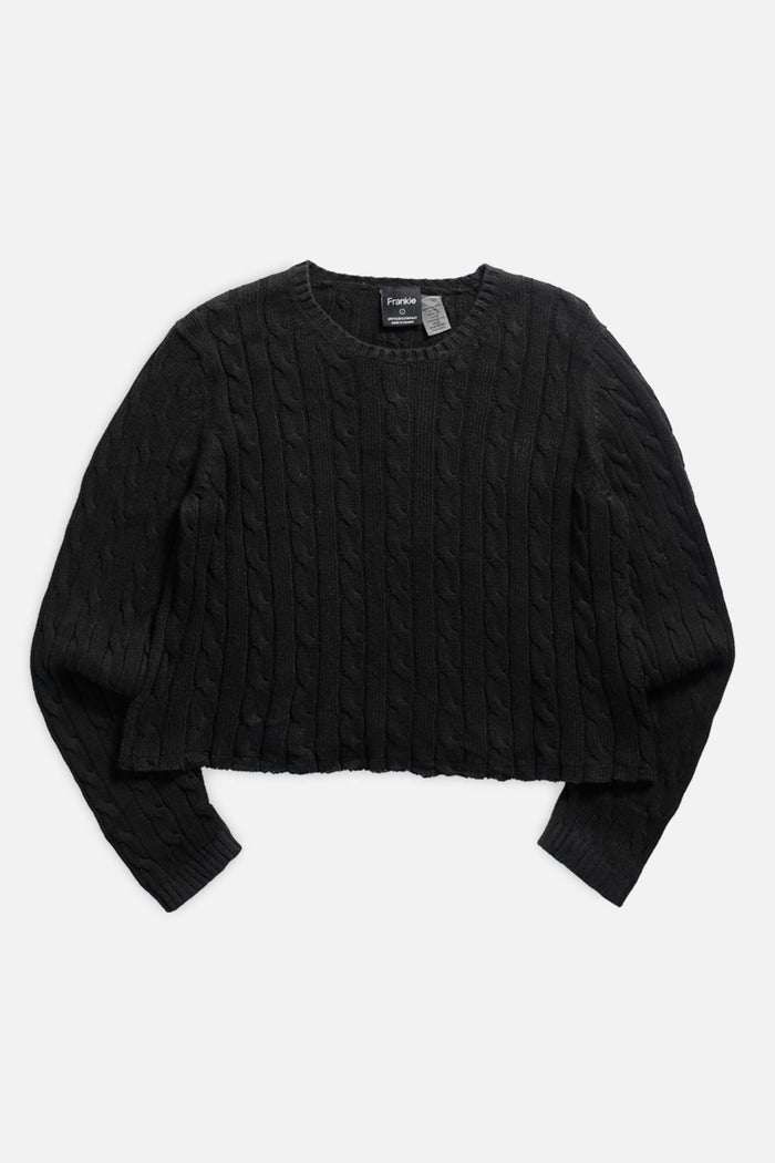 frankie Rework Crop Knit Sweater - L