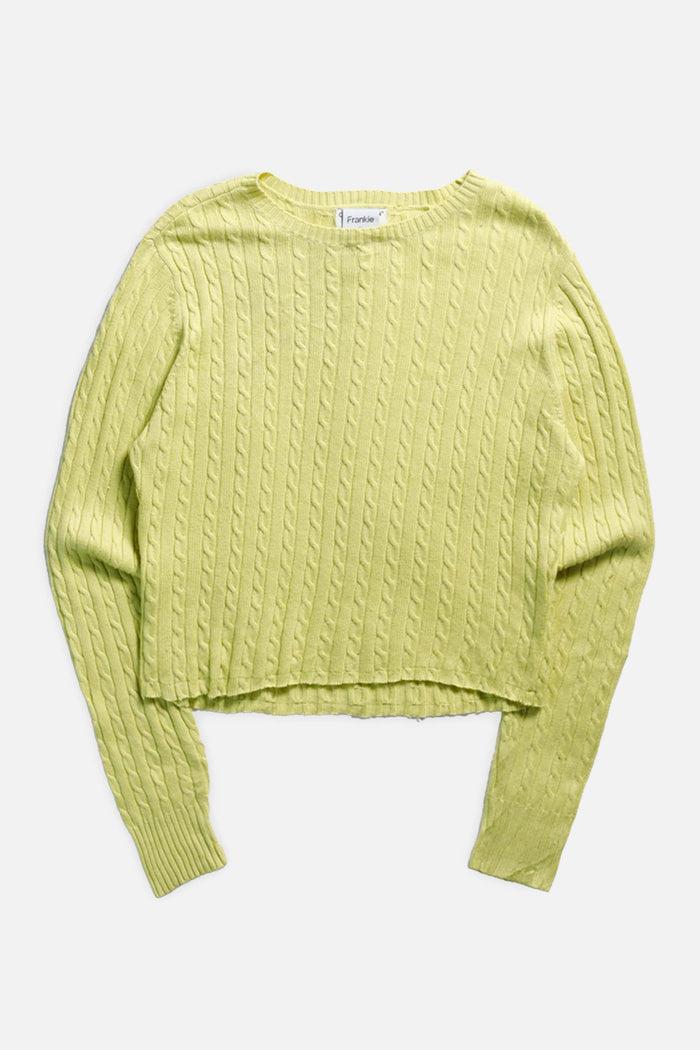 frankie Rework Crop Knit Sweater - L