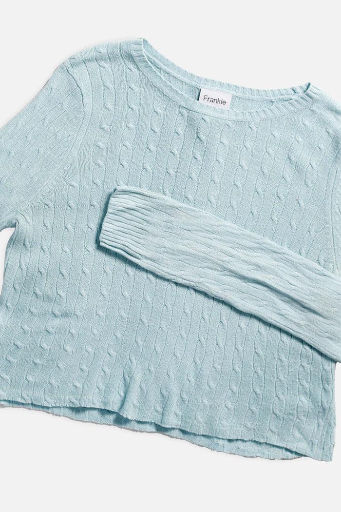 Frankie Rework Crop Knit Sweater - M
