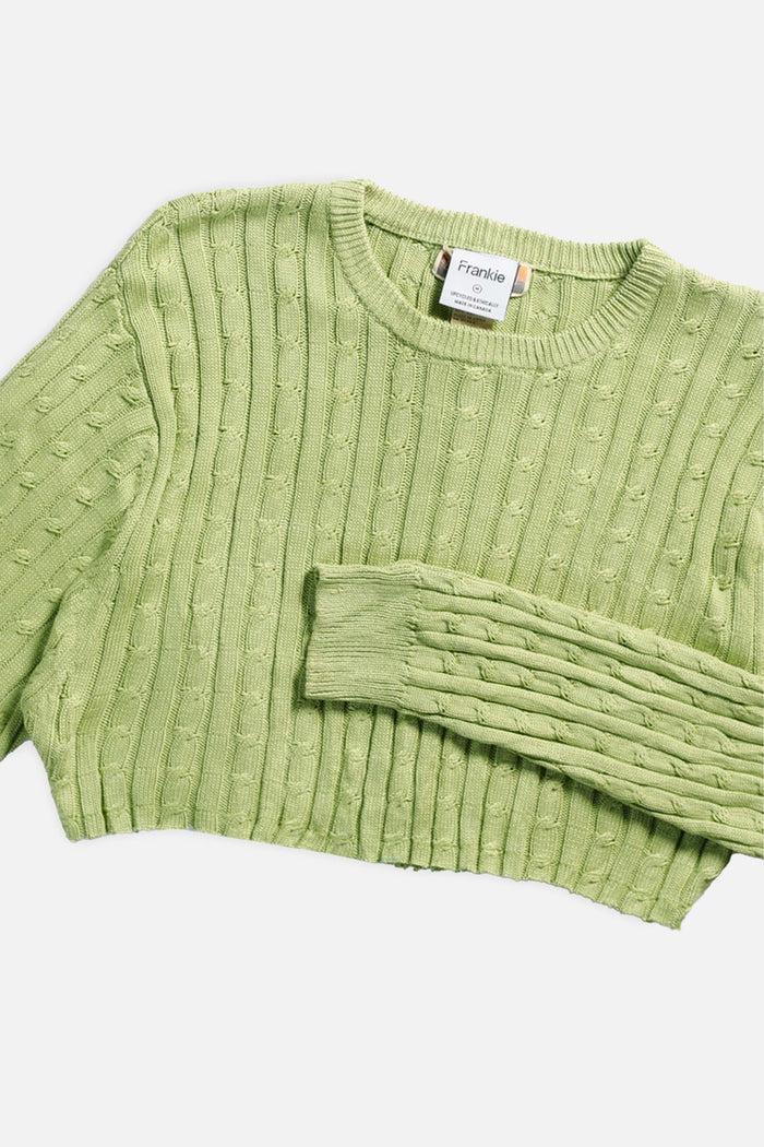 Frankie Rework Crop Knit Sweater - M