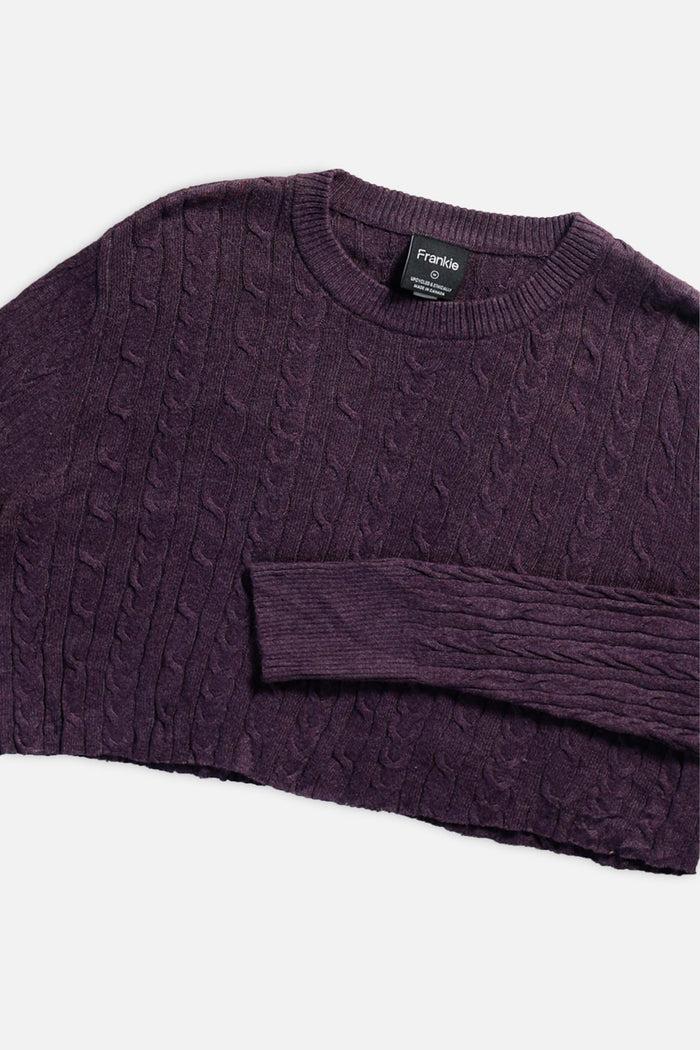 Frankie Rework Crop Knit Sweater - M