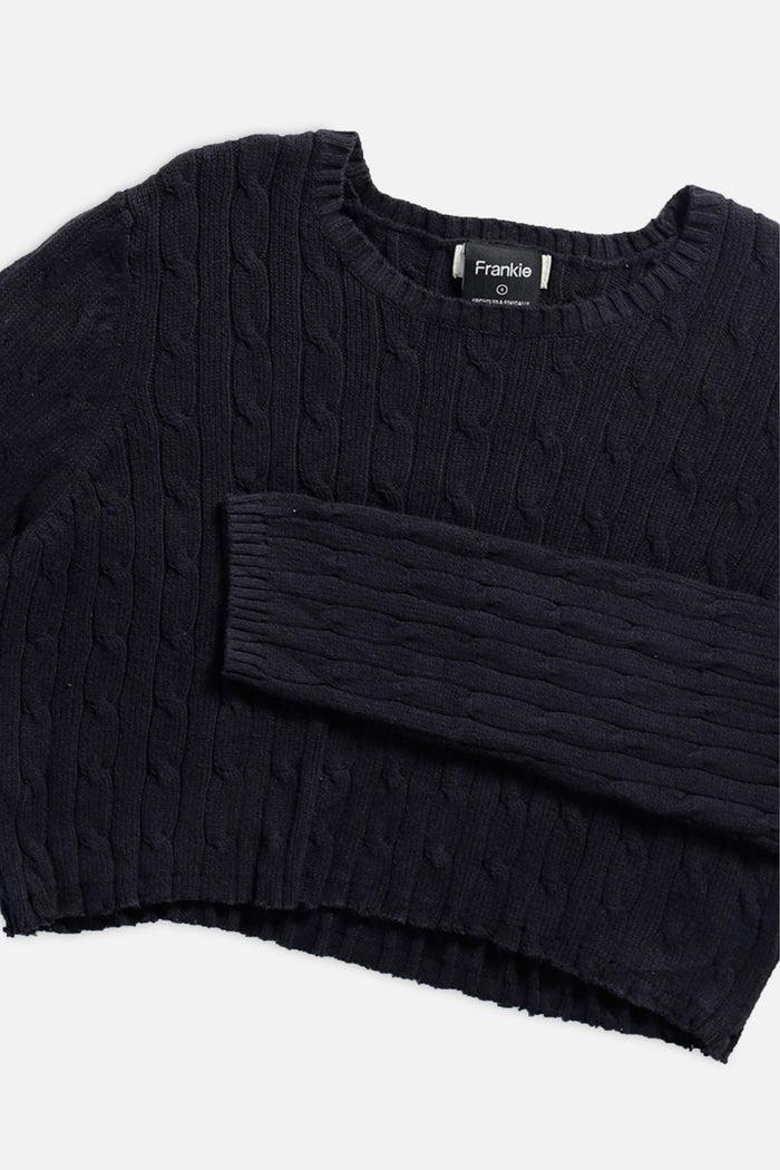 Frankie Rework Crop Knit Sweater - S