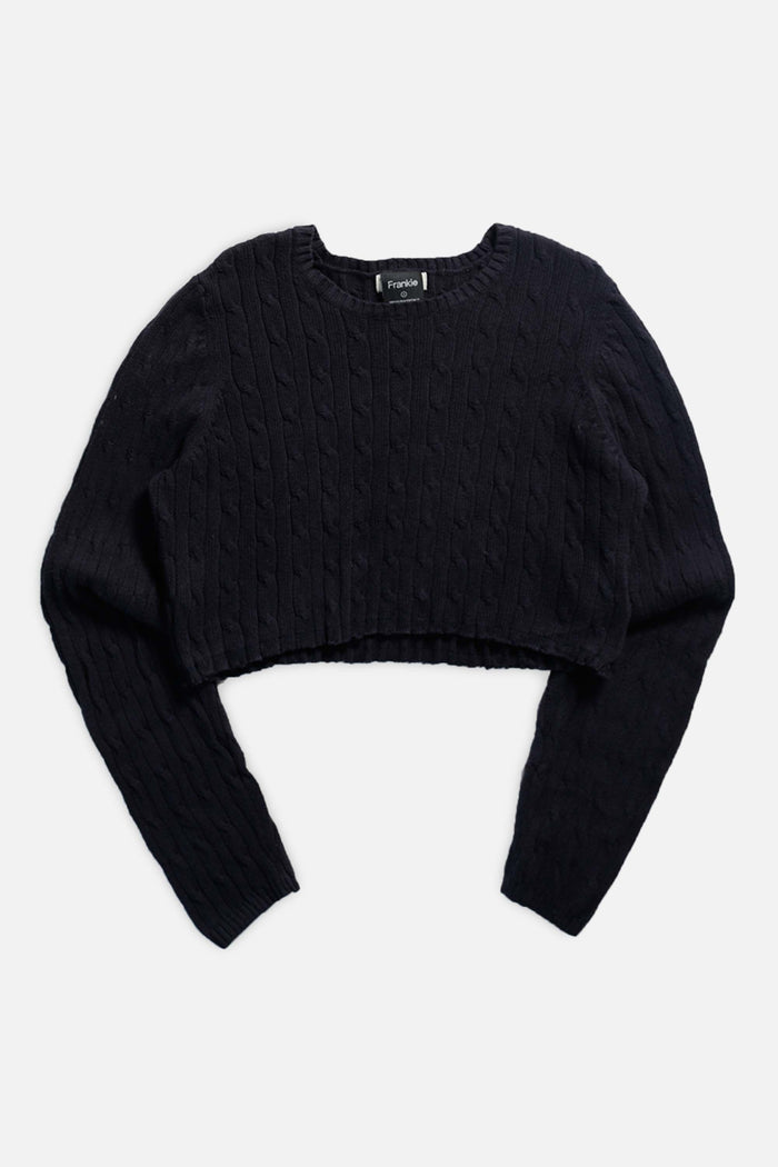 frankie Rework Crop Knit Sweater - S