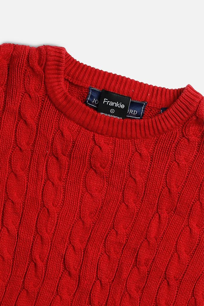 Frankie Rework Crop Knit Sweater - XL