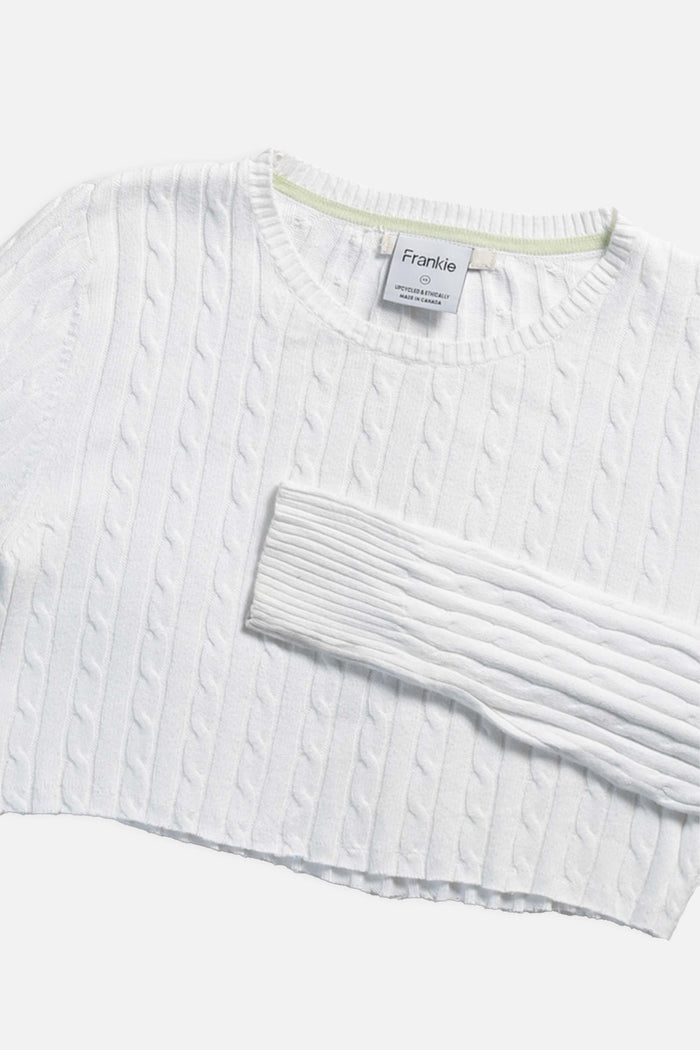 Frankie Rework Crop Knit Sweater - XS