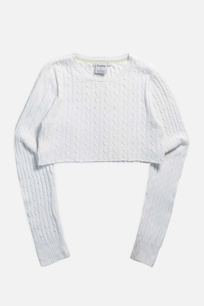 frankie Rework Crop Knit Sweater - XS
