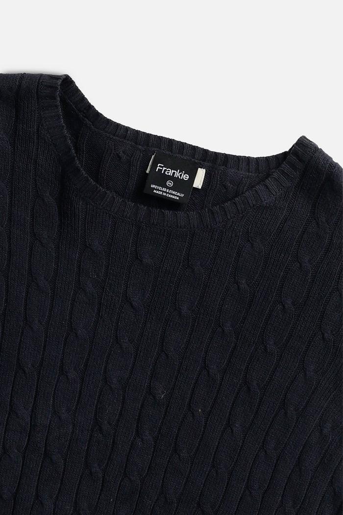 Frankie Rework Crop Knit Sweater - XXL
