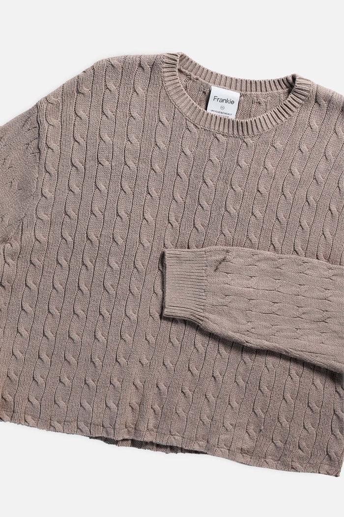 Frankie Rework Crop Knit Sweater - XXL