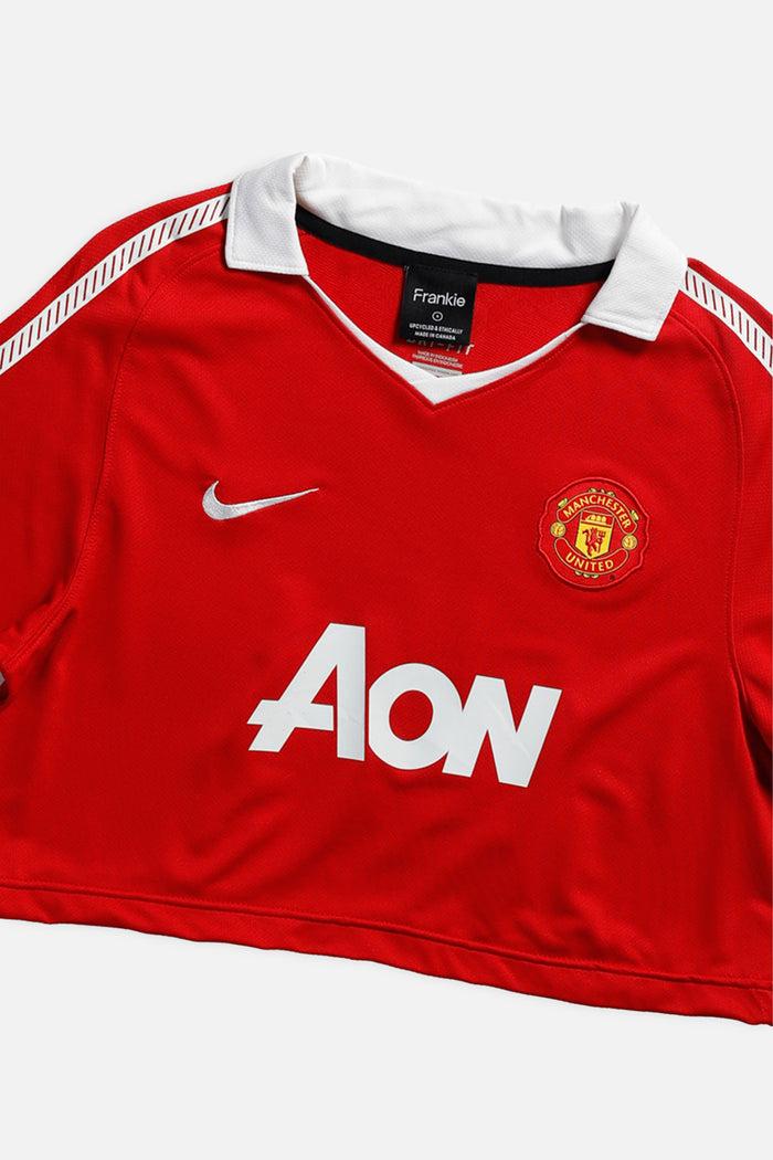 Frankie Rework Crop Manchester Soccer Jersey - S