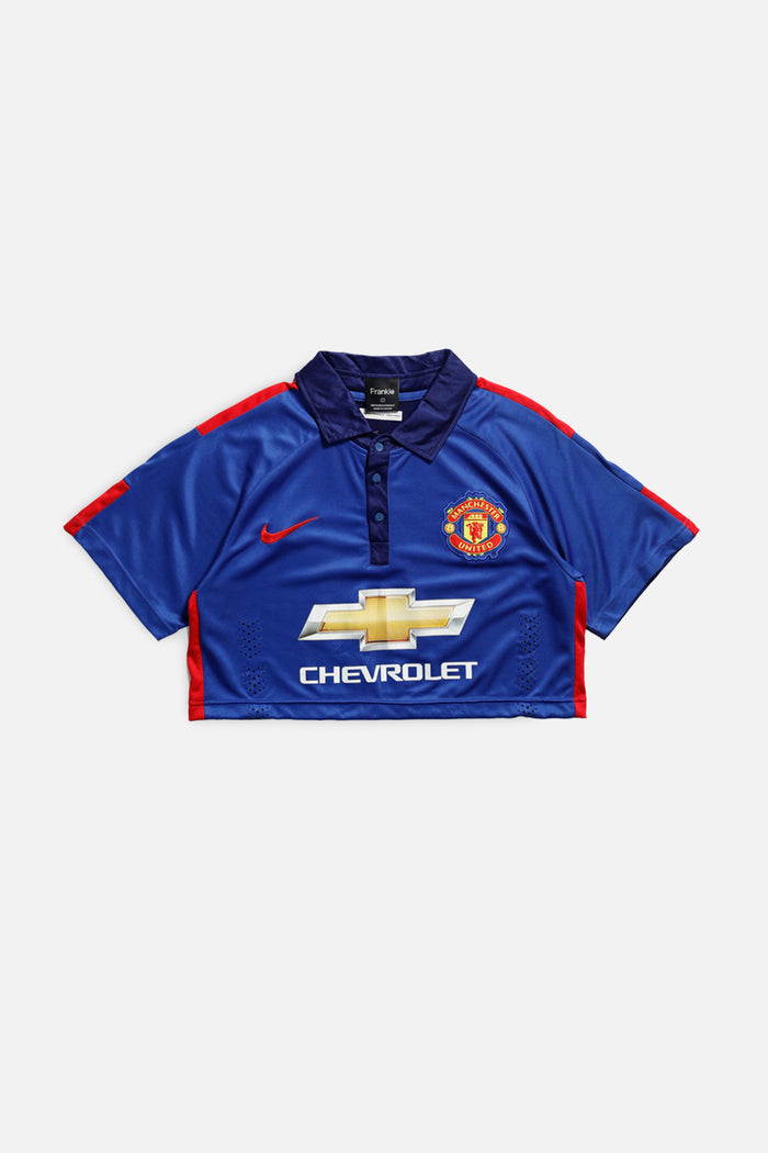 frankie Rework Crop Manchester Soccer Jersey - S