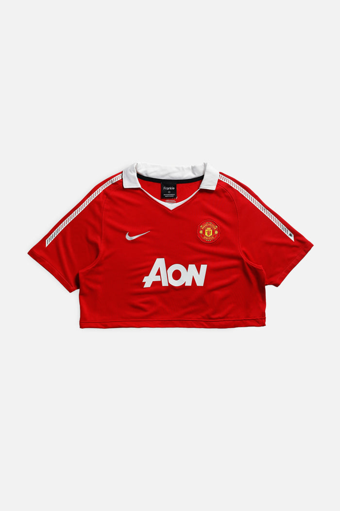 frankie Rework Crop Manchester Soccer Jersey - S