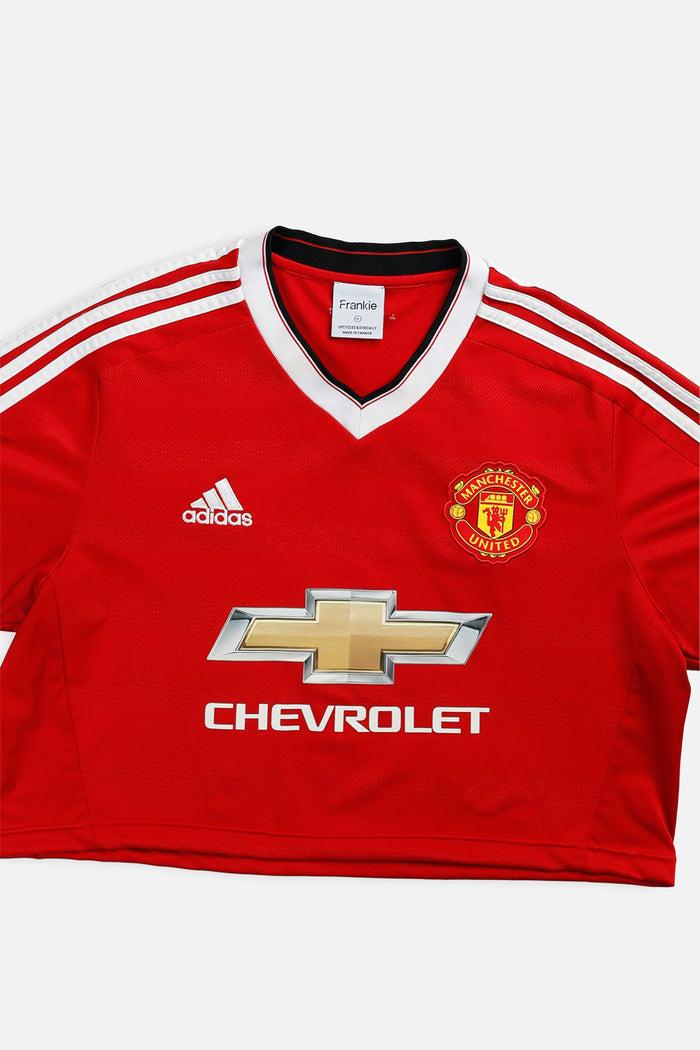 Frankie Rework Crop Manchester Soccer Jersey - XL