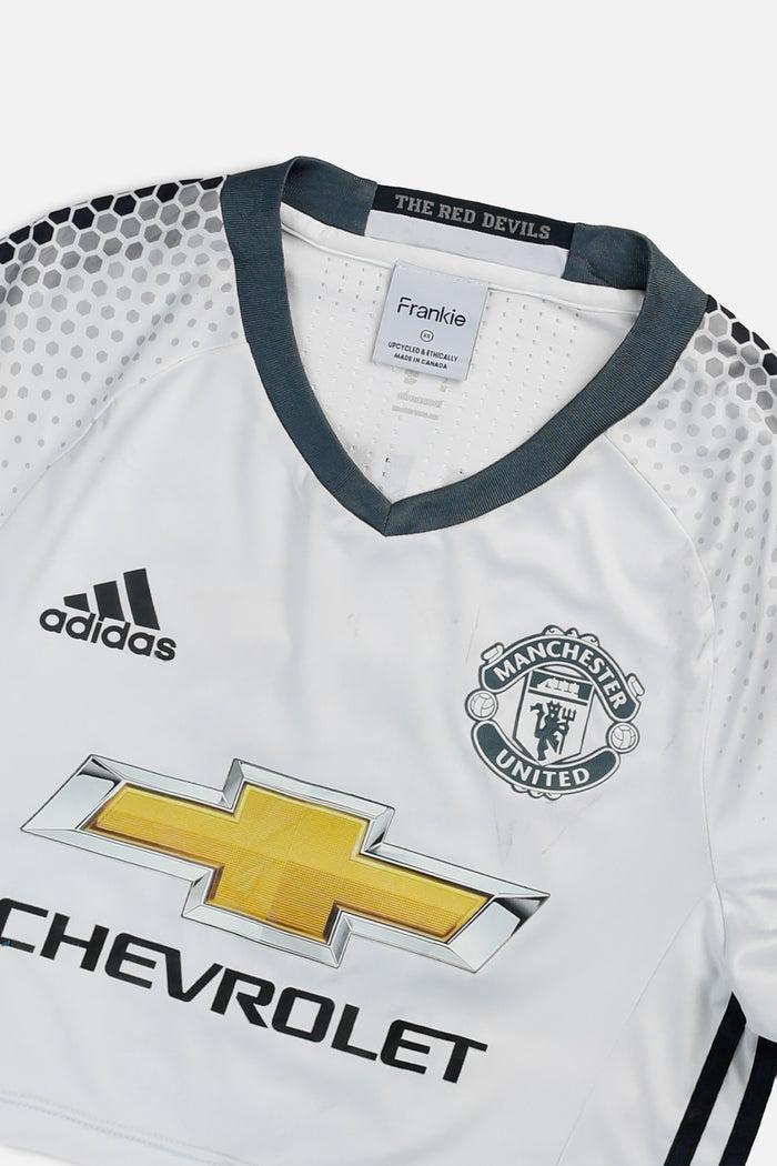 Frankie Rework Crop Manchester Soccer Jersey - XS