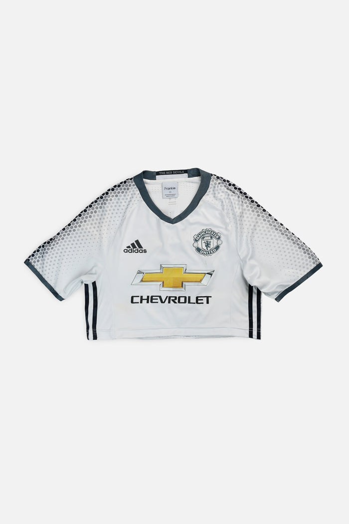 frankie Rework Crop Manchester Soccer Jersey - XS