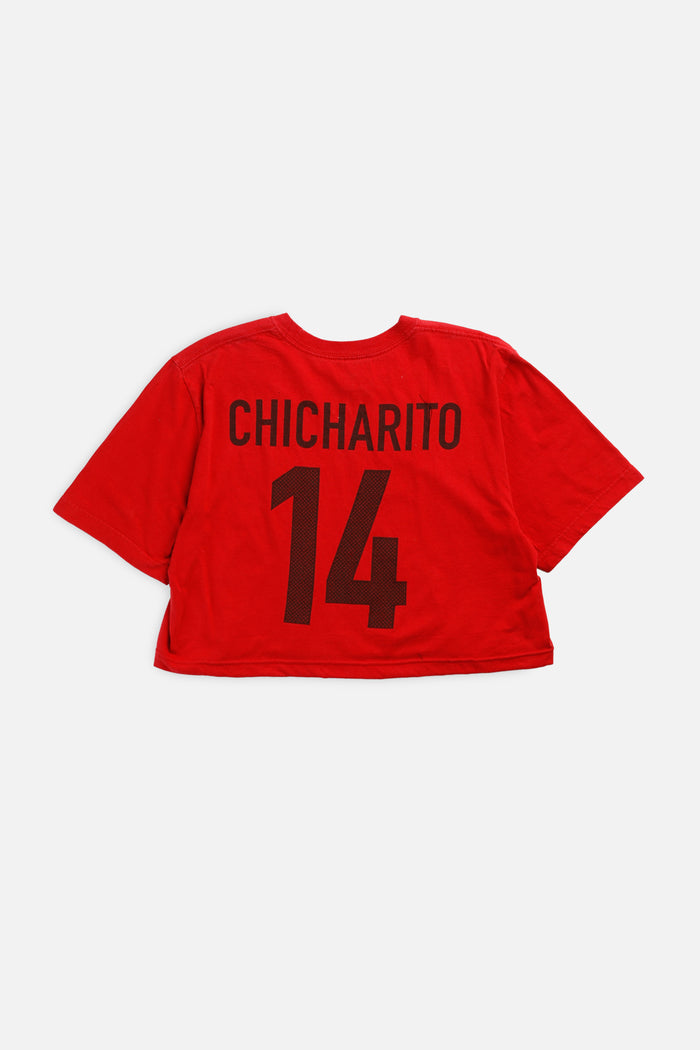 Frankie Rework Crop Manchester Soccer Tee - M