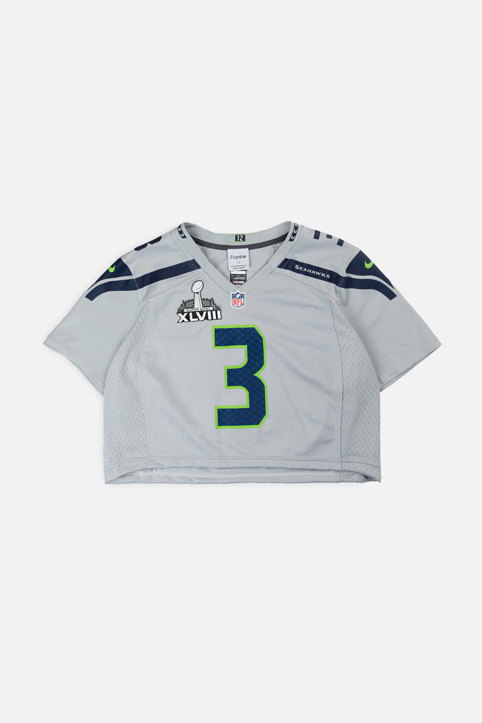frankie Rework Crop Seattle Seahawks NFL Jersey - L