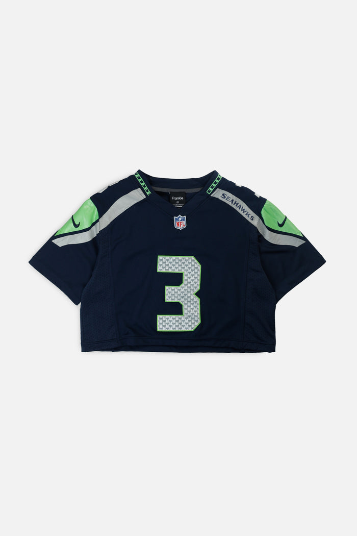 frankie Rework Crop Seattle Seahawks NFL Jersey - M