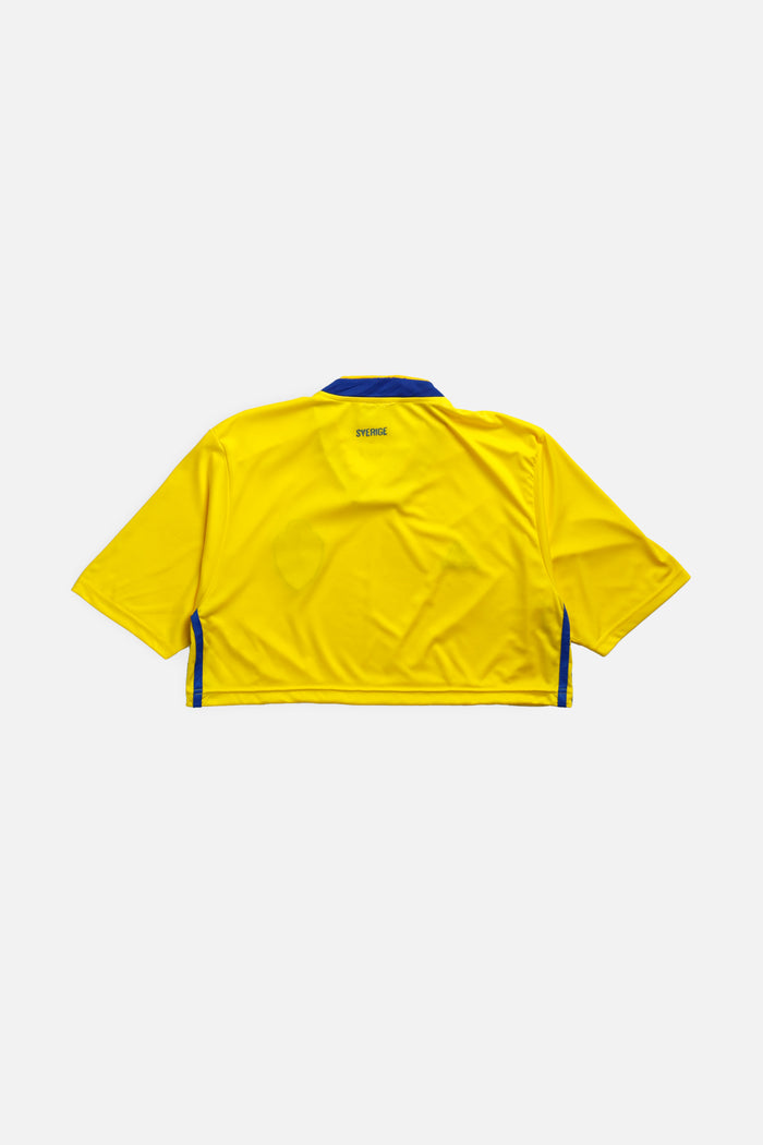 Frankie Rework Crop Sweden Soccer Jersey - M
